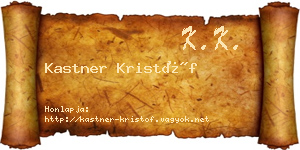 Kastner Kristóf névjegykártya