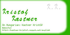 kristof kastner business card